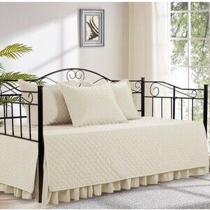 5 Pieces Daybed Bedding Set, Cozy Bedding, All Season, with Shams, with Bedskirt